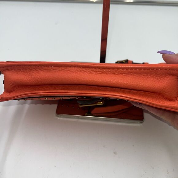 Aimee Kestenberg Orange Leather Three Compartment Crossbody - Picture 6 of 14